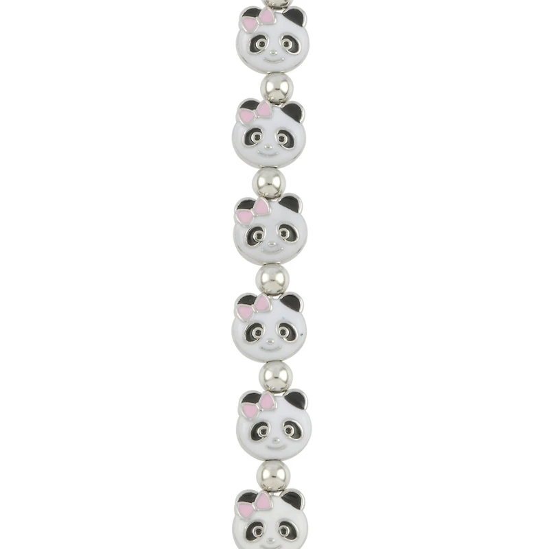 Enamel Metal Panda Beads, 13mm by Bead Landing™
