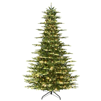 9ft. Pre-Lit Aspen Fir Artificial Christmas Tree, Dual-Color LED Lights