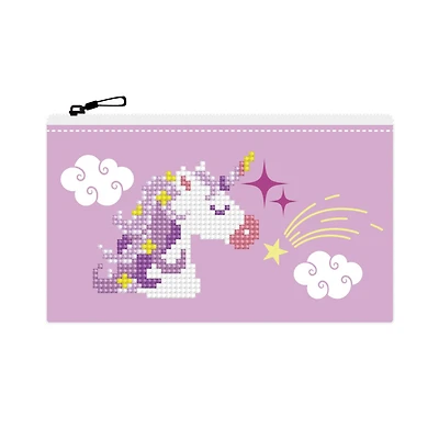 Diamond Dotz® Beginner Pink Unicorn Zipper Pouch Diamond Painting Kit
