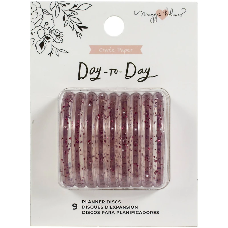 Maggie Holmes Day-To-Day Pink Glitter Planner Discs