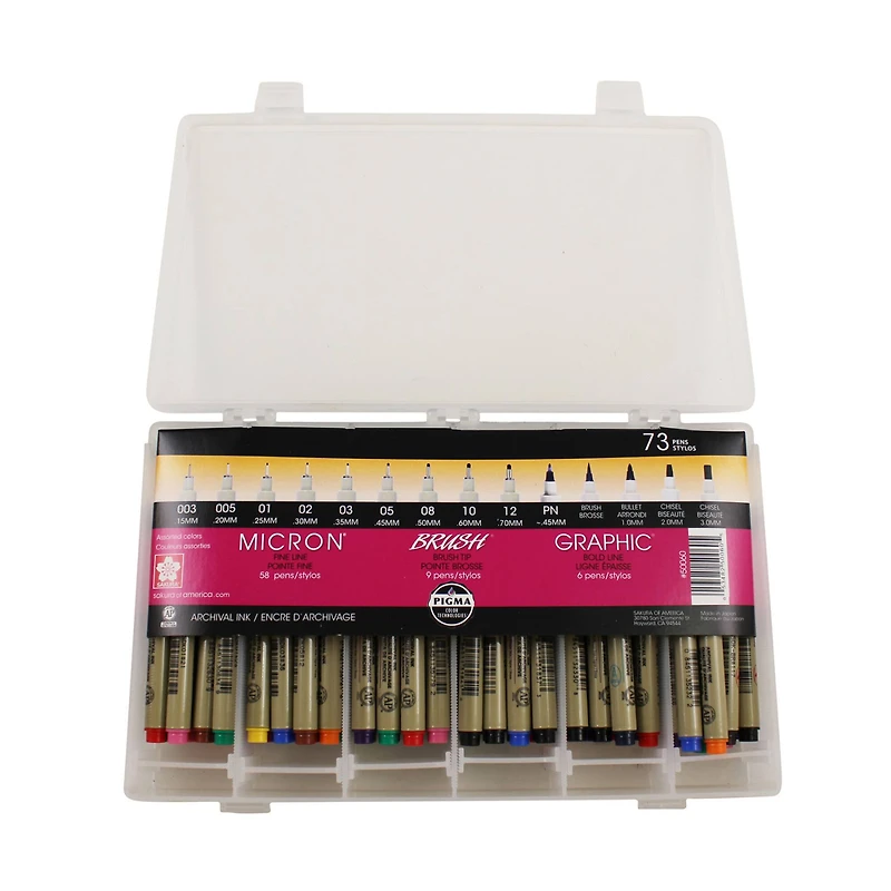 Pigma® 73 Pen Set with Reusable Storage Case