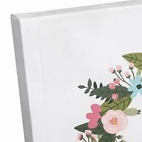 Happy Spring Wreath 16" x 16" Canvas Wall Art