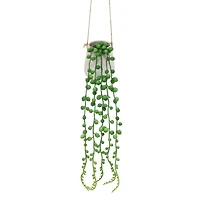 27" Hanging String of Pearls in White Ceramic Pot by Ashland®