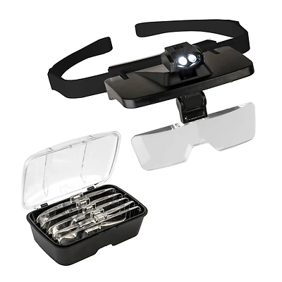 John Bead Head Mounted Magnifier with Lights