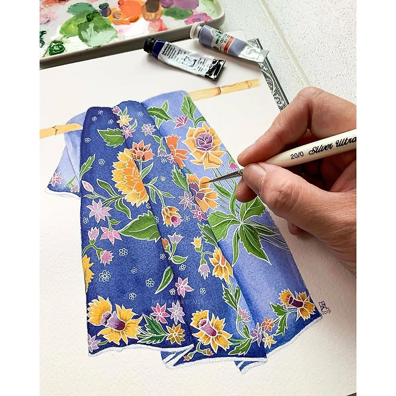 Silver Brush Limited Ultra Mini® White Striper Brushes, Set of 3