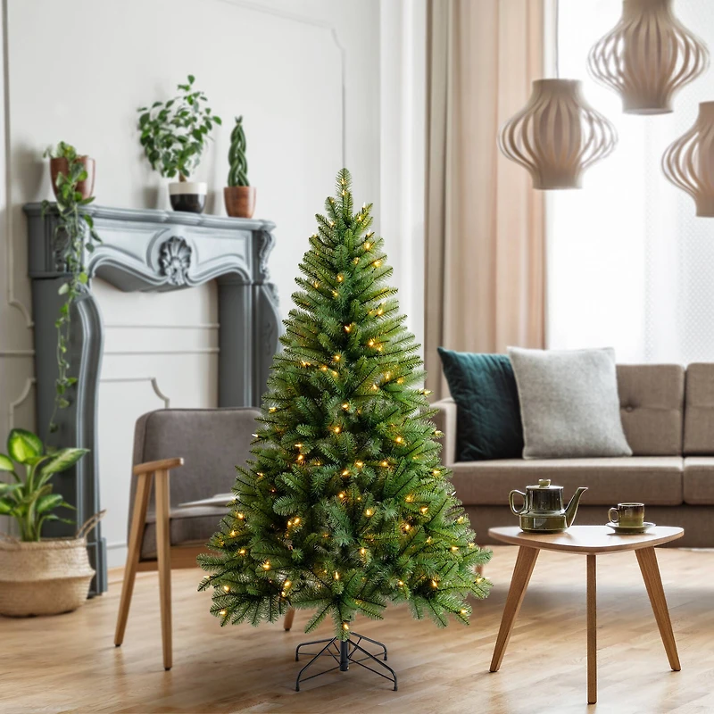 6ft. Pre-Lit Windham Spruce Artificial Christmas Tree, Warm White LED Lights by Ashland®