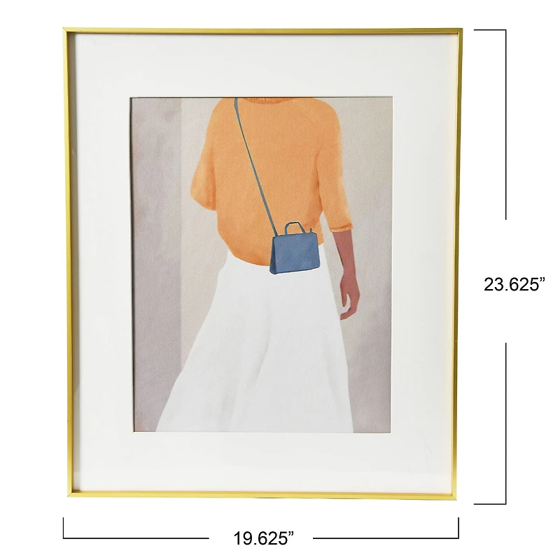 Hello Honey® Framed Abstract Figure & Purse Print Wall Art