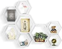 NEX™ Hexagon Honeycomb Floating Shelves Set