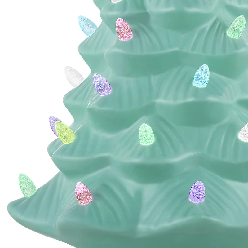 Mr. Cottontail Teal 13" Ceramic Easter Bunny Tree