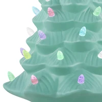 Mr. Cottontail Teal 13" Ceramic Easter Bunny Tree