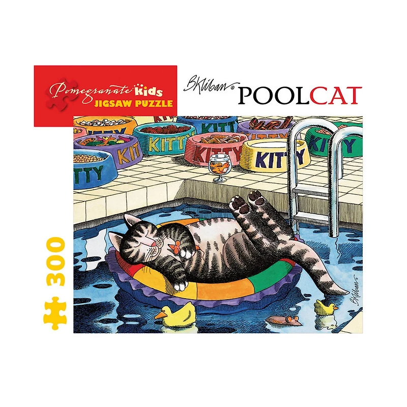 Pomegranate Kids B. Kliban® Pool Cat 300 Piece Jigsaw Puzzle