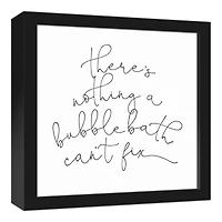 Bubble Bath 13.73" x 13.73" Black Framed Canvas