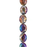 Purple Faceted Glass Oval Beads, 15.5mm by Bead Landing™