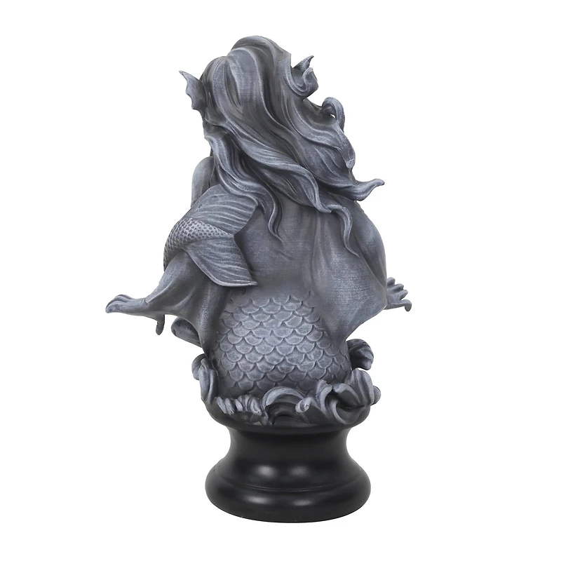 10.25" Gray Mermaid Bust Tabletop Décor by Ashland®