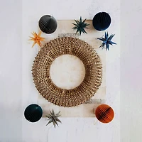 Hello Honey® 20" Natural Hand-Woven Buri Palm Wreath