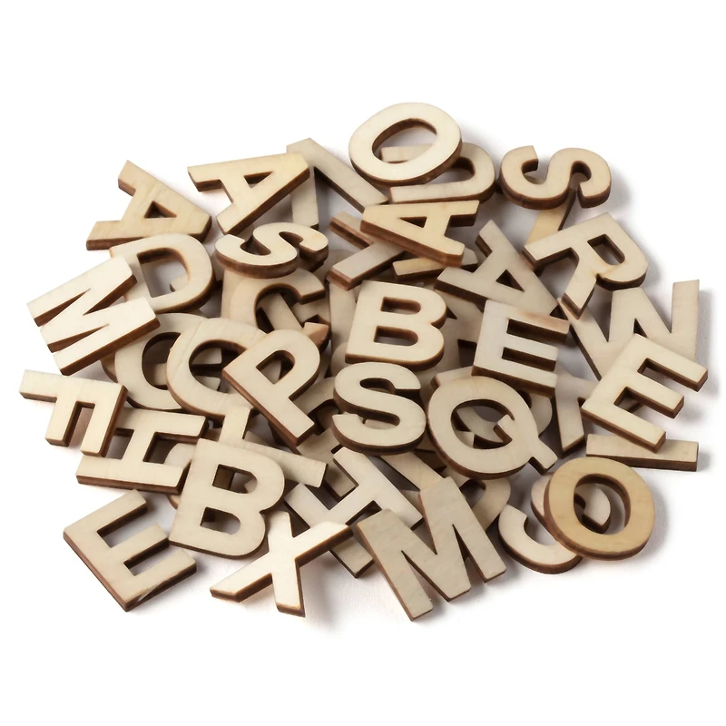 3/4" Wood Block Letters, 54ct. by Make Market®