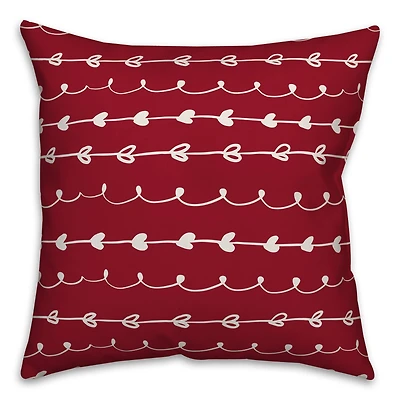 Valentines Doodles Throw Pillow