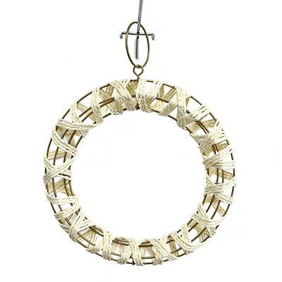 12" Natural White & Gold Rope-Wrapped Wreath by Ashland®