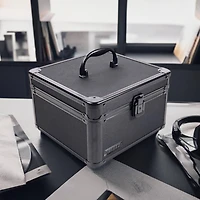 Vaultz Black Square Tactical Divided Storage Box
