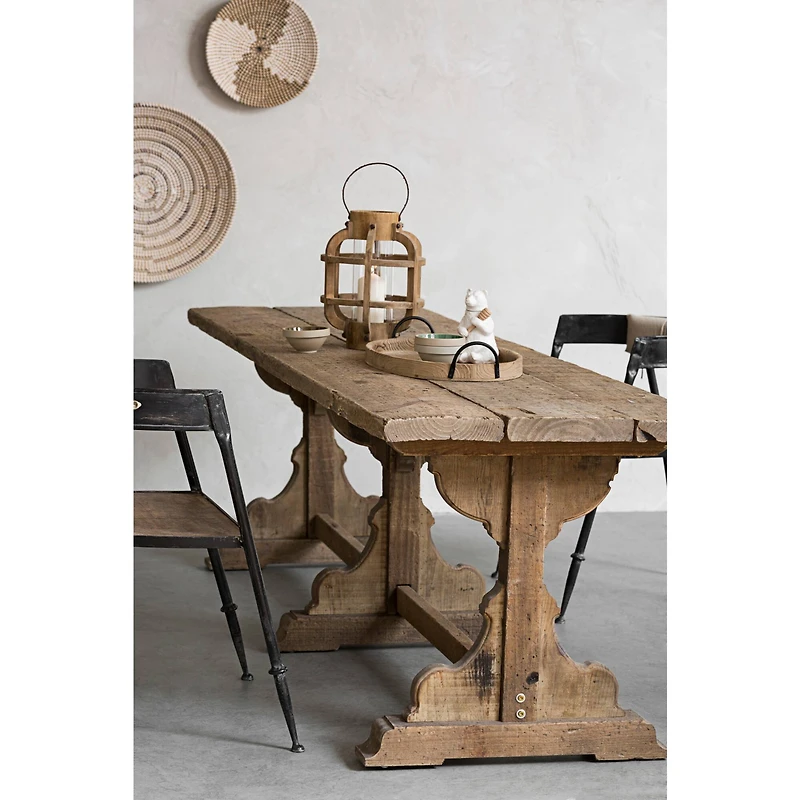 Hello Honey® 31.5" Metal Chair with Wood Seat & Cotton Back Cushion