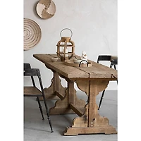 Hello Honey® 31.5" Metal Chair with Wood Seat & Cotton Back Cushion