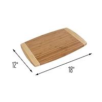 Honey Can Do Joyce Chen Burnished Bamboo Cutting Board, 12'' x 18''