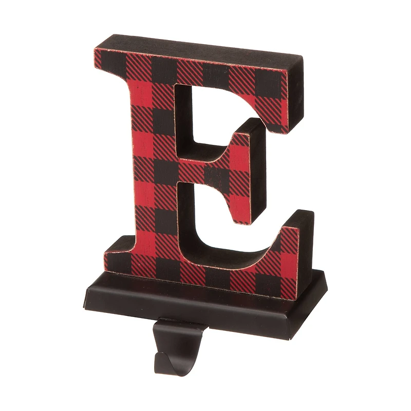 Glitzhome® Red Plaid Noel Stocking Holders, 4ct.