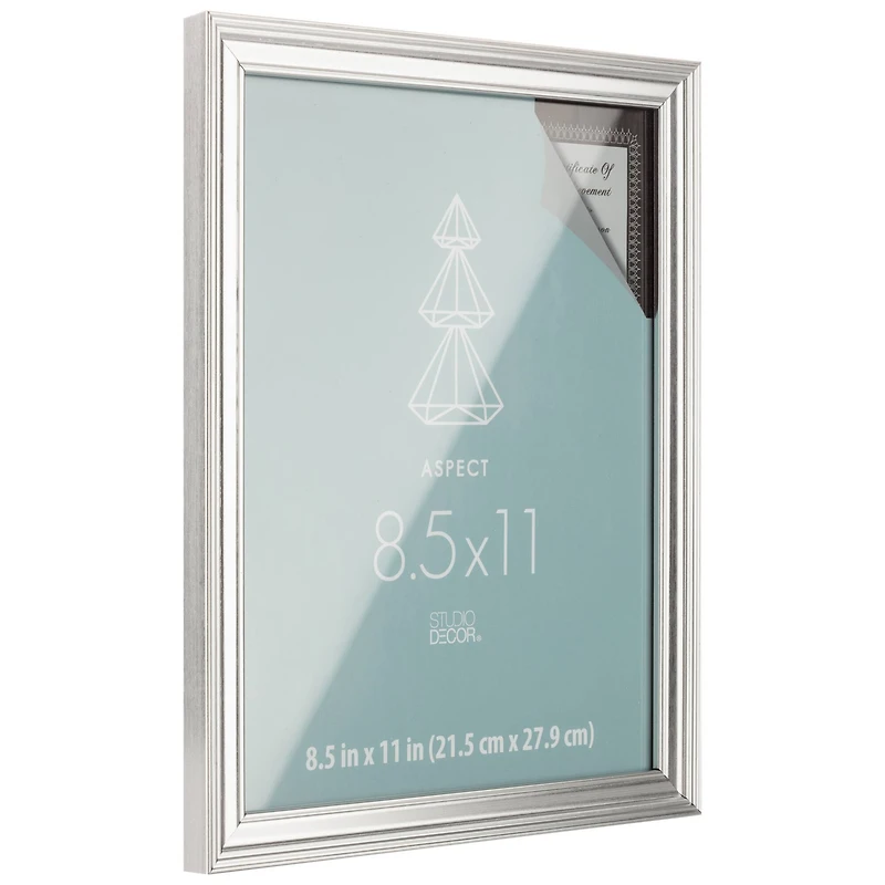 Aspect 8.5"  x 11" Silver Narrow Frame by Studio Décor®