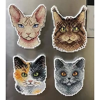 MP Studia Who Said Meow? Magnets Plastic Canvas Counted Cross Stitch Kit