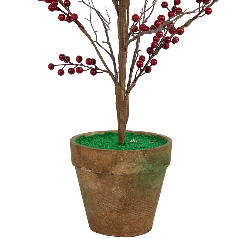 4ft. Unlit Potted Berry Artificial Christmas Twig Tree
