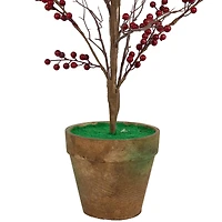 4ft. Unlit Potted Berry Artificial Christmas Twig Tree
