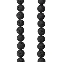 9 Pack: Black Lava Round Beads, 8mm by Bead Landing™