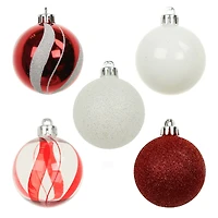 5 Pack 2.2" Red & White Swirl Shatterproof Ornaments by Ashland®