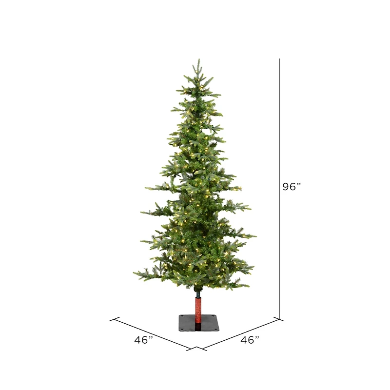8ft. Pre-Lit Shawnee Fir Artificial Christmas Tree, Warm White Dura-Lit® LED Lights