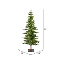 8ft. Pre-Lit Shawnee Fir Artificial Christmas Tree, Warm White Dura-Lit® LED Lights
