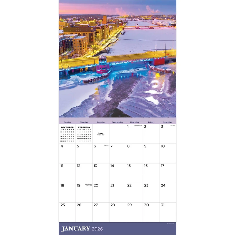 2026 Wisconsin Wall Calendar