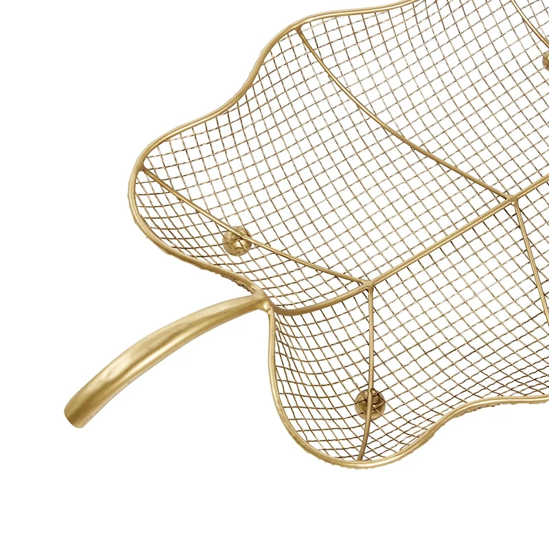 Set of 2" Gold Metal Traditional Tray 23", 19"