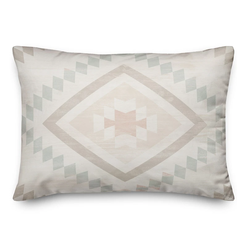 Pastel Tribal Pattern Throw Pillow 14" x 20"