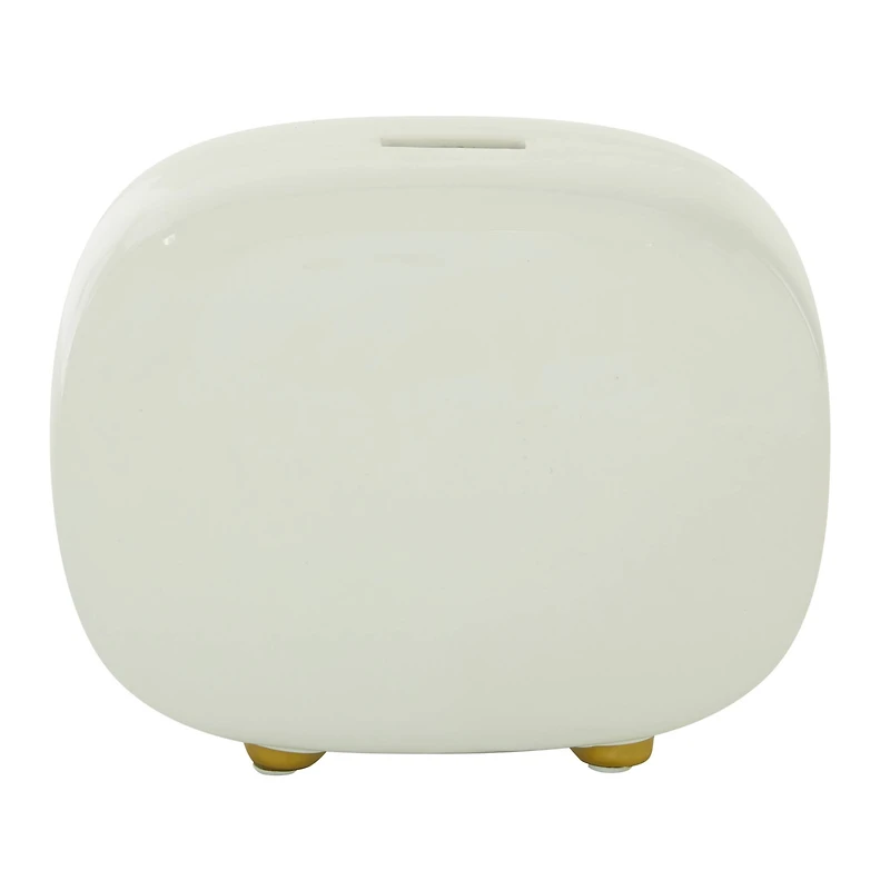 CosmoLiving by Cosmopolitan Gold Ceramic Modern Sculpture, Abstract 7" x 8" x 4"