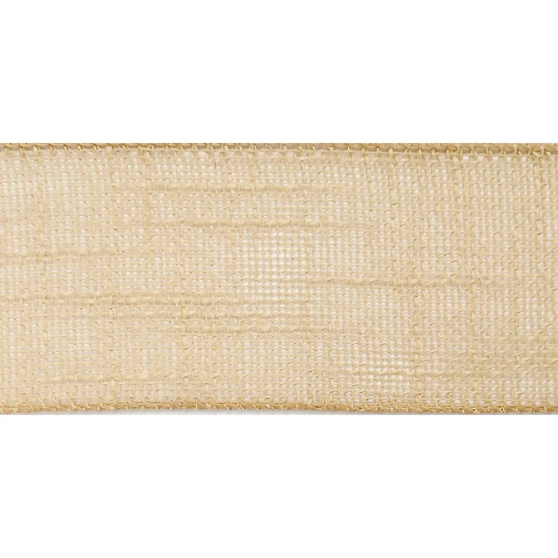2.5" x 25ft. Faux Burlap Wired Textured Ribbon by Celebrate It™ Décor