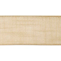 2.5" x 25ft. Faux Burlap Wired Textured Ribbon by Celebrate It™ Décor