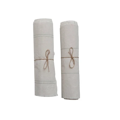 Hello Honey® Natural & Woven Torn Cotton Blend Fabric Roll Set