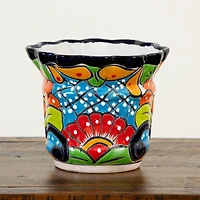 8" Handmade Mexican Talavera Ceramic Planter