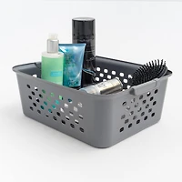 Iris® Gray Medium Organizer Storage Basket, 4 Pack