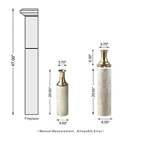 Glitzhome® Metal Modern Floor Vase Set