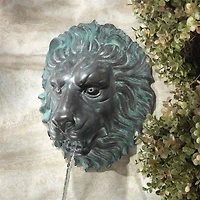 Design Toscano Bronze Florentine Lion Head Fountain Wall Sculpture