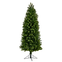 6ft. Pre-Lit Slim Virginia Spruce Artificial Christmas Tree, Warm White LED Lights