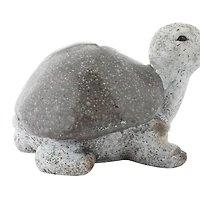 13" White Polystone Turtle Garden Sculpture
