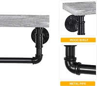 Paper Towel Holder with Shelf Industrial Pipe