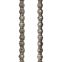 Antique Silver Carved Flower Tube Beads, 7mm by Bead Landing™